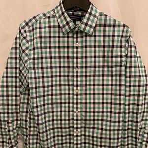 BANANA REPUBLIC standard fit Green Pattern shirt